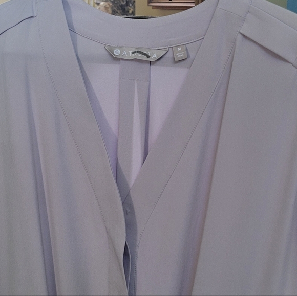 Athleta Mara Maxi Button Down Athleisure Travel Dress Pockets Lilac Twilight M - Picture 8 of 15